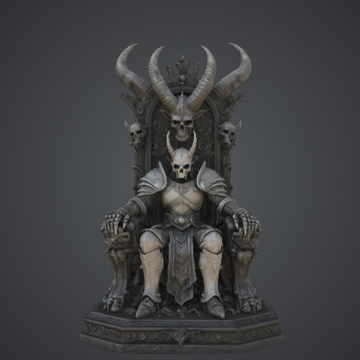 Dark Overlord on Skull Throne – Infernal Fantasy