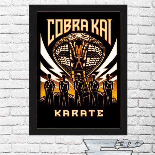 portrait painting cobra kai 2x1