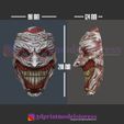 Joker_Mask_08B.jpg Clown Joker Mask Death of the Family Cosplay Halloween Helmet