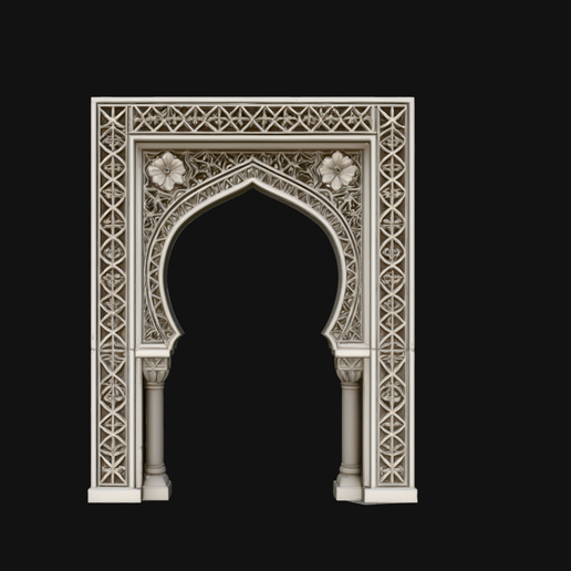 Moorish Arch Gateway Model Design 4 - 3D Print Model