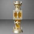 1.png Gnosis of Zhongli -- Genshin Impact -- Geo Gnosis -- 3D Print Ready -- Chess Piece Rook