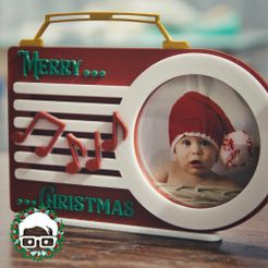 🎅 Vintage Christmas Radio Photo Frame - BY AM-MEDIA (GIFT, PRESENT, ADVENT, CHILD, CHILDREN, DECORATION, ORNAMENT, FESTIVE, HOLIDAY DECORATION, RELIGION, RELIGIOUS, SEASON, TRADITION, TRADITIONAL, HOUSEHOLD)