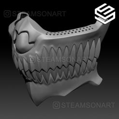 Watermark1.jpg Fichier STL BLEACH GRIMMJOW MOTO|BUCYCLE MASQUE (COMPLET)・Design à télécharger et à imprimer en 3D