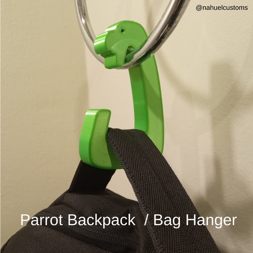 Parrot Backpack  / Bag Hanger 3D model
