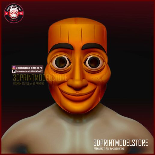 Tung Tung Sahur Masque – Drôle D'Italie, Rouge Cerf, Pour