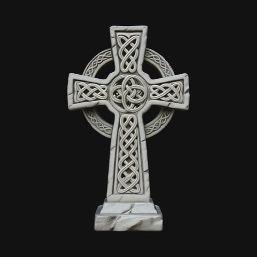 Celtic Cross Statue Design 4 - 3D Print Model