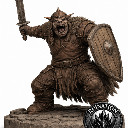 Pig faced Orc - Sword and Shield 5