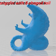 c40997eb-d096-4f35-b3c2-38dea8d99af3.png pangolin monster with tail shaped like 8 number