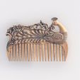 1.jpg Peacock Elegance Wood-Carved Comb