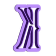 K_Ucase.stl Merlina - alphabet font - cookie cutter