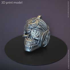 PSP_k2.jpg 3D file Pirate skull pendant vol 1 3D print model・3D printing idea to download
