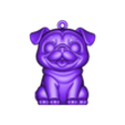 pugdog.stl Pug dog keychain
