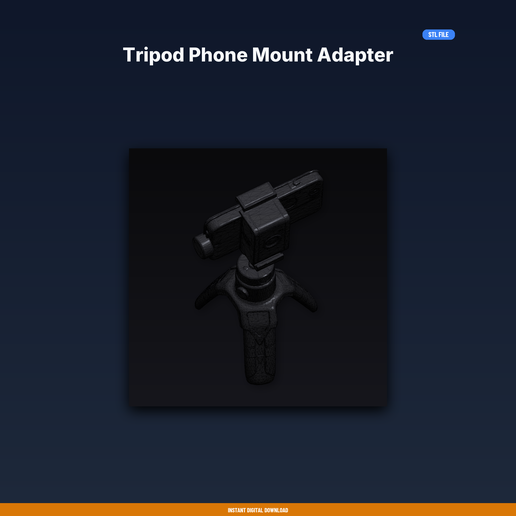 Tripod Phone Mount Adapter - 3D Printable STL File