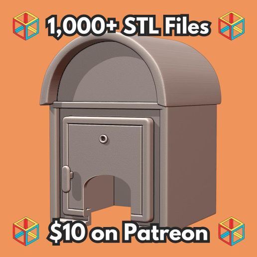 Medieval Dome Shaped Mailbox with Locking Door for Secure Parcel Storage MineeForm FDM 3D Print STL File 3D model
