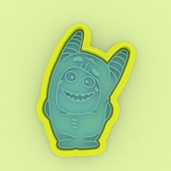 17.jpg Файл STL Высечка для печенья Pogo Oddbods - Высечка для печенья Pogo Oddbods・Модель 3D-принтера для скачивания