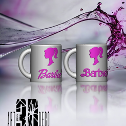 PhotoRoom-20230902_125552.png Fichier STL Tasses Barbie・Modèle pour impression 3D à télécharger