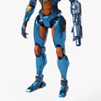 __0007.png Realistic Cyborg: High Tech Metallic Combat 3D Model