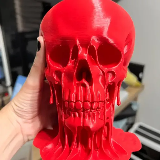 Calavera Derretida Sangrienta - Bleeding Melted Skull 3D