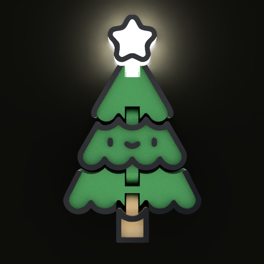 🎄✨ Kawaii Articulated Pine Tree for an Adorable Christmas! ✨🎄