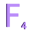 Dual_Letter_F.STL Fichier STL gratuit Pièces et support SCRABBBLE・Modèle imprimable en 3D à télécharger