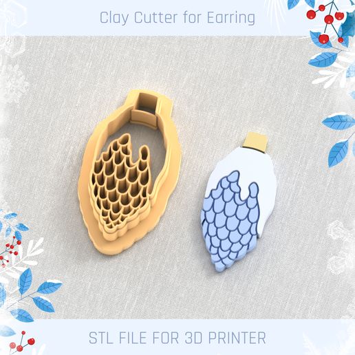 Сhristmas Tree Toys Clay Cutter, Winter Earring Cutters, Christmas Clay Cutters, Mini Clay Cutters 3 Sizes 3D model