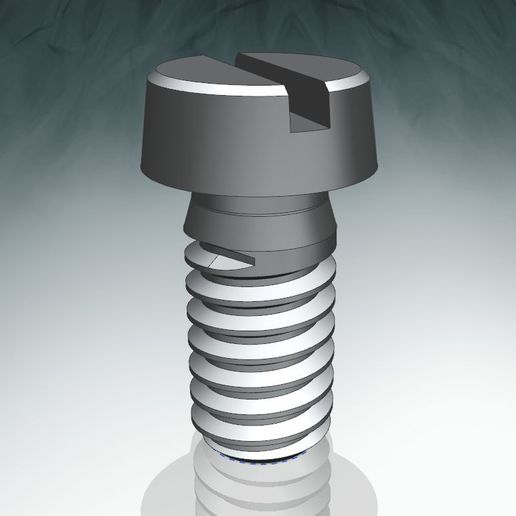 3.4  Zylinderschraube M2x4 (3.4 Cylinder screw M2x4) 3D model