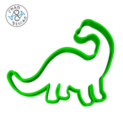 Dino-Outline1_cp.png STL-Datei Brachiosaurus - Dinosaurs - Cookie Cutter - Fondant herunterladen • Objekt für den 3D-Druck, Cambeiro