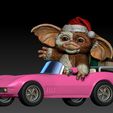 5.jpg Gizmo in a pink Corvette