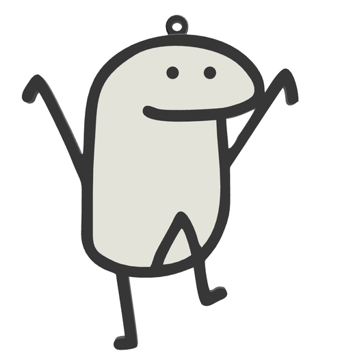 Flork "Crane Technique" Key Ring 3D model