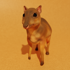 Myszojeleń-render-1.png Free STL file Mouse Deer / Chevrotain・3D printer model to download