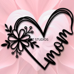 project_20240110_2103023-01.png Mothers Day Floral Heart wall art mom heart wall decor 2d art