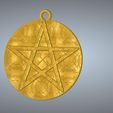 Pentacle-12-art-01.jpg Hagan magic pendant pentacle "path keys" activate the deck divination on tarot cards witch  altar part pt-12 3d-print and cnc