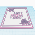 best-mom-ever-frame-roses-1.png Best Mom Ever Decor Stand with roses and hearts, phrame display, personalized gift for Mom