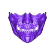 Mask 14 Half.stl Oni Mask 14 Demon Half Face