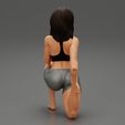 10003.jpg Young Woman Doing Yoga Asana Standing Forward Bend Pose 3D Print Model