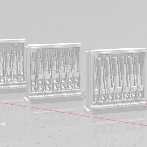 28mm Small Arms Scifi Weapons Rack 3D model