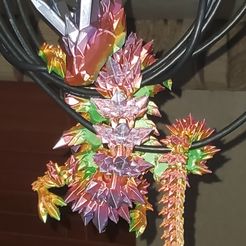 Kristalldrache, bewegliches Flexi-Wackeltier, Druck an Ort und Stelle, Fantasy