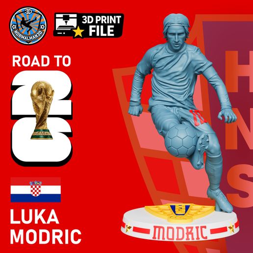 🌟 LUKA MODRIC 3D PRINTABLE FIGURE | CROATIA LEGEND | TRIVELA MOMENT ...
