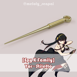 yor.png Free STL file SPY X FAMILY - YOR FORGER WEAPON COSPLAY PROP・Object to download and to 3D print