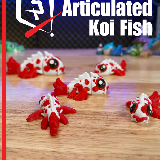 Articulated Koi Fish 3D model