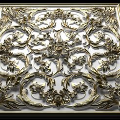Baroque_Decor_Panel_Realistic.jpg Decorative Ceiling Baroque Style Panel for CNC router
