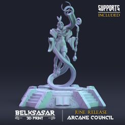 a ES INCLUDED a OPOIN nian €&— 3DPRNT —> ARCANE COUNCIL Fichier STL Wizard Deliny Windstar Nude・Modèle à télécharger et à imprimer en 3D