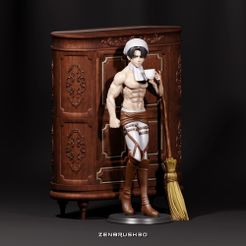 10.jpg Levi Ackerman - Cleaning Outfit - Attack on Titan 3D -STL - 3D PRINTING