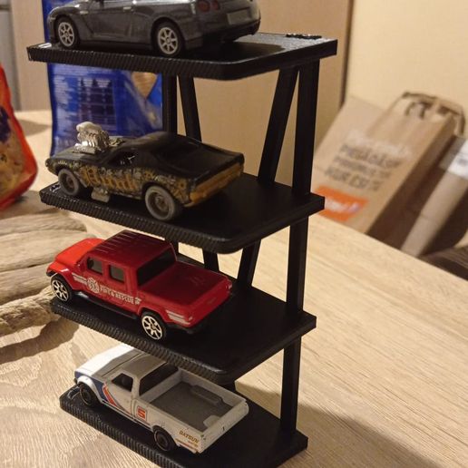 4 car stack for hotwheels 3D model