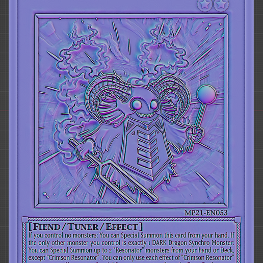 Crimson Resonator - yu-gi-oh!Free STL File for 3D printingCults