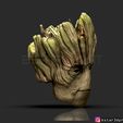001f.jpg Groot mask - Guardians of the Galaxy - Marvel comics cosplay 3D print model