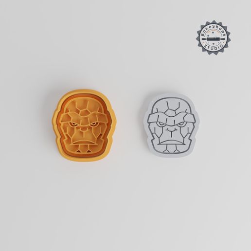 product_6113-02_overview.jpg Rock Hero Shape Cutter & Stamp, Cookie & Fondant, 6-Piece Set, S/M/L Sizes