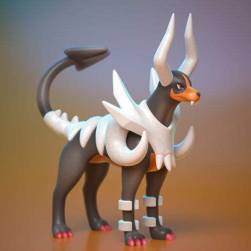 High Quality Mega Houndoom Miniature - 3D Printable STL Model For Tabletop Gaming and Display