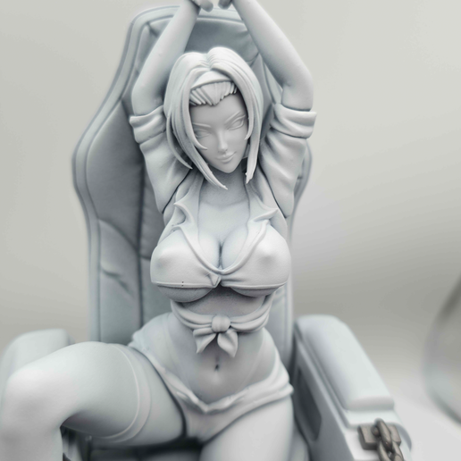 faye_test-print_05.png Faye Valentine - Cowboy Bebop Fan Sculpt for 3D Print - Single Version