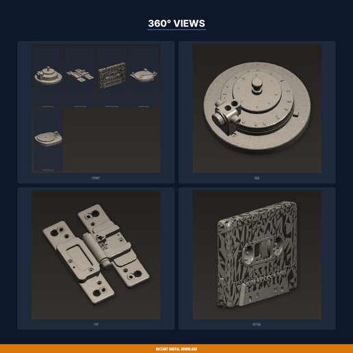 03_angles.png Kit de restauración de audio vintage - Paquete de 5 modelos STL